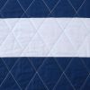 Reversible Navy Blue White Cotton Quilt Set