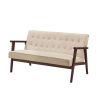 Modern Wood Frame Loveseat Sofa Couch