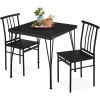 Modern 3-Piece Metal Frame Dining Set