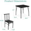 Modern 3-Piece Metal Frame Dining Set