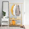 Wood Garment Clothes Hanging Rack