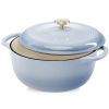 Baby Blue Cast-Iron Dutch Oven Kitchen Cookware