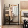 Industrial Wood Metal Garment Rack