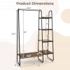 Industrial Wood Metal Garment Rack