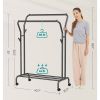2 Rod Wheeled  Laundry Sorter Clothing Rack