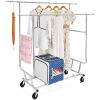 Double Bar Clothes Hanging Garment Rack