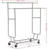 Double Bar Clothes Hanging Garment Rack