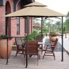 Patio Grill Gazebo with Khaki Vented Canopy