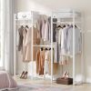 White Metal Freestanding Garment Rack