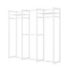 Heavy Duty White Metal Freestanding Garment Rack with 4 Clothes Hanging Rods