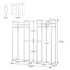 White Metal Freestanding Garment Rack