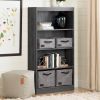 4-Shelf Simple Modern Bookcase Storage Shelf