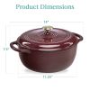 Cast-Iron Dutch Oven Kitchen Cookware,