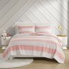 Full/Queen 3 Piece Pink White Quilt Set