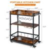 Kitchen Wine Rack Bar Serving Cart