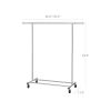 Chrome Plated Silver Metal Garment Rack
