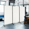 6-Ft White 3-Panel Room Divider