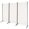 6-Ft White 3-Panel Room Divider