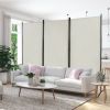 6-Ft White 3-Panel Room Divider