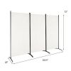 6-Ft White 3-Panel Room Divider
