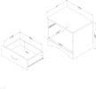 Modern 1 Drawer Nightstand,