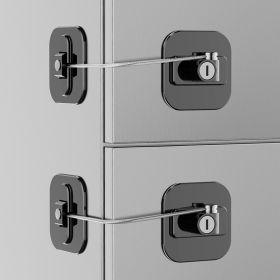 Locks for Refrigerator; 2 Pack Fridge Lock with Keys; Lock for a Fridge; Lock for windows; doors
