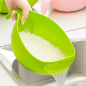 1pc Rice Washer Quinoa Strainer Cleaning Veggie Fruit Wash Sifter Kitchen Tools With Handle