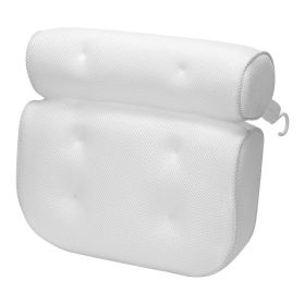 Bathtub Pillow Suction Cup Bath Pillow Air Mesh Breathable Spa Bath Pillow Neck Head Support
