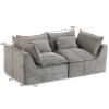 74.8" Width Cloud Couch Oversized Modular Sectional Sofa True Relax Comfy Couches Wide&Deep Seat Sofas for Living Room Furniture Sets, Waffle Fabric