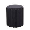 Afterglow Terrafab Material Outdoor Round Side Table, Natural Decorative Garden Stools, Unique End Table for Living Room Bedroom Patio Home Decor