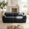 2-seater Modular Sectional Sofa Couches,Soft Fluffy Plush Fabric Bottom Anti-Slip Design,32D High Density Sponge,No Assembly Required Ergonomic Design