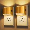 LED Night Light[2 Pack], Golden Night Lights Plug into Wall, 3 Level Brightness Adjustable Plug in Night Light, Dusk to Dawn Sensor
