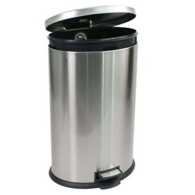 Better Homes & Gardens 10.5 Gallon Trash Can, Oval Kitchen Step Trash Can, Stainless Steel