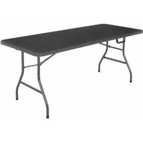 6 Foot Centerfold Folding Table, Black