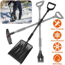 3 In 1 Snow Shovel Kit Brush Ice Scraper Collapsible Design Snow Removal