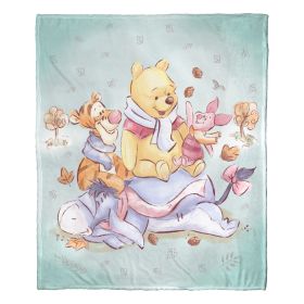 Winnie the Pooh; Autumn Happiness Aggretsuko Comics Silk Touch Throw Blanket; 50" x 60"