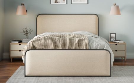 Metal Bed Frame with Headboard