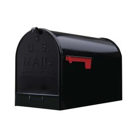 Stanley Extra Large, Steel, Post Mount Mailbox, Black