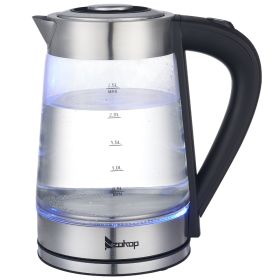 1500W 2.5L Electric Kettle with Blue Glass