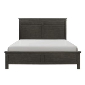 Charcoal Gray Finish Eastern King Bed 1pc