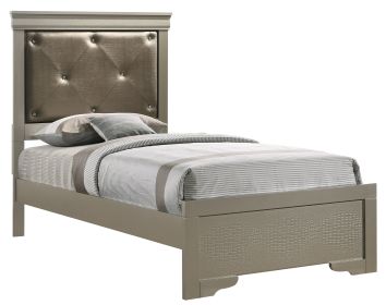 Twin Bed , Silver Champagne
