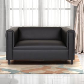 Black Broadway Loveseat Sofa for Living Room
