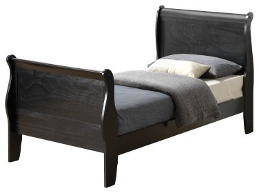Glory Furniture Louis Phillipe Twin Bed , Black
