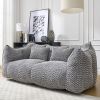 Soft beanbag chair with high resilience foam core for two people. The comfortable square recliner sofa is ideal for family members and friends engaged
