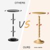 Round Side Table, Small Drink Table for Small Spaces, Modern Accent Nightstand with Solid Wood Leg for Living Room, Bedroom, Corners, and Office (Oak)