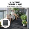 Interlocking Deck Tiles, 10 Pack,12"x12" 10 sq. ft Plastic Waterproof Outdoor Flooring All Weather Use