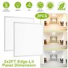 Fresh Fab Finds 2Pcs 72W 2×2FT LED Panel Light 3800LM Flat Ceiling Light with 3 Lighting Color Temperature Equivalent LED Troffer Recessed Edge-Lit Sw