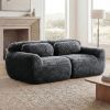 2-seater Modular Sectional Sofa Couches,Soft Fluffy Plush Fabric Bottom Anti-Slip Design,32D High Density Sponge,No Assembly Required Ergonomic Design