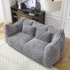 Soft beanbag chair with high resilience foam core for two people. The comfortable square recliner sofa is ideal for family members and friends engaged