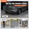 Garage Floor Mat 4.9x19ft Vinyl Garage Flooring Roll Anti-Slide Diamond Texture Gray Garage Mats for Under Car 93 sqft Covering Space DIY PVC Garage F